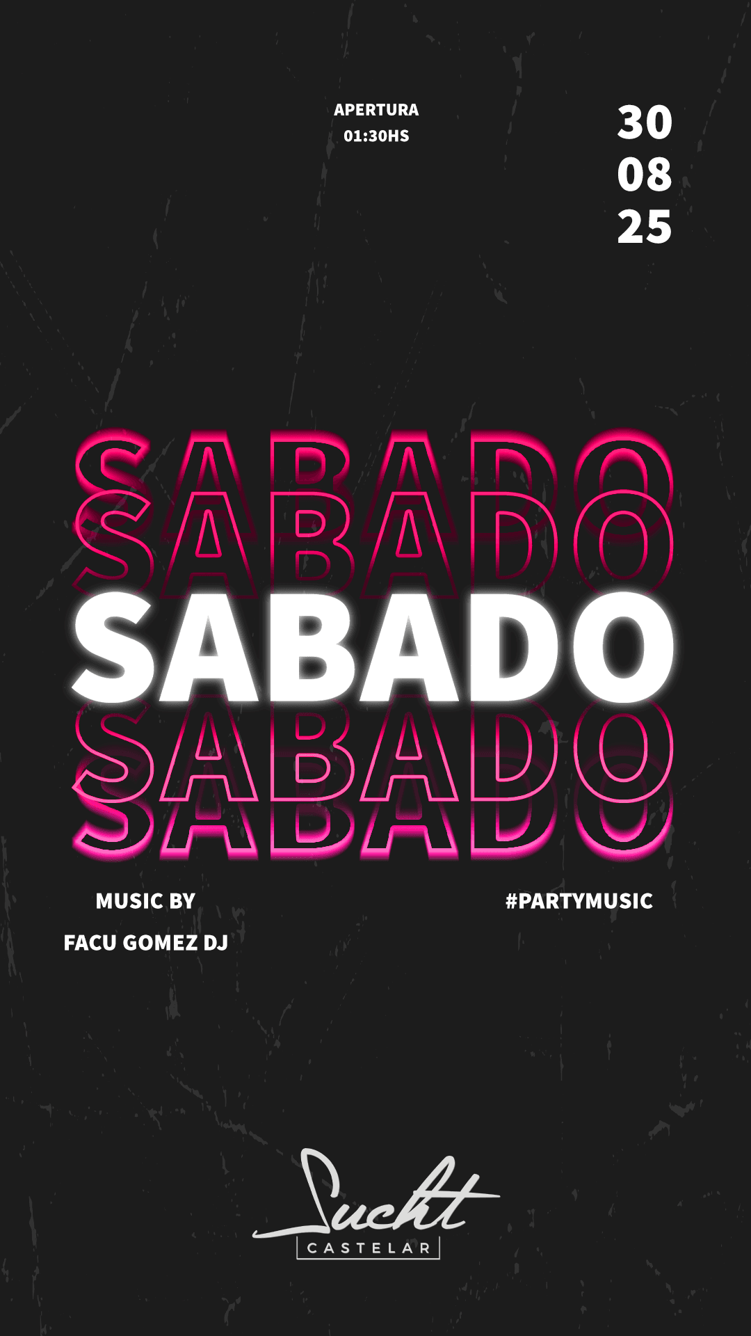 Flyer de 30.08 @ Sábado de SUCHT