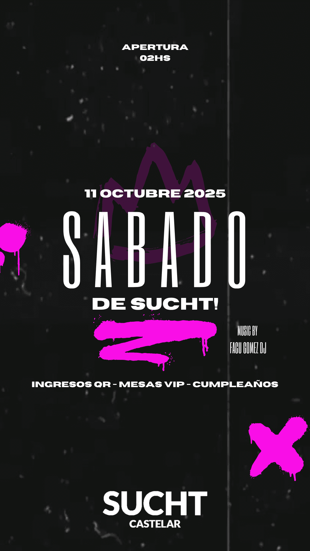 Flyer de 11.10 #Sábado de SUCHT!