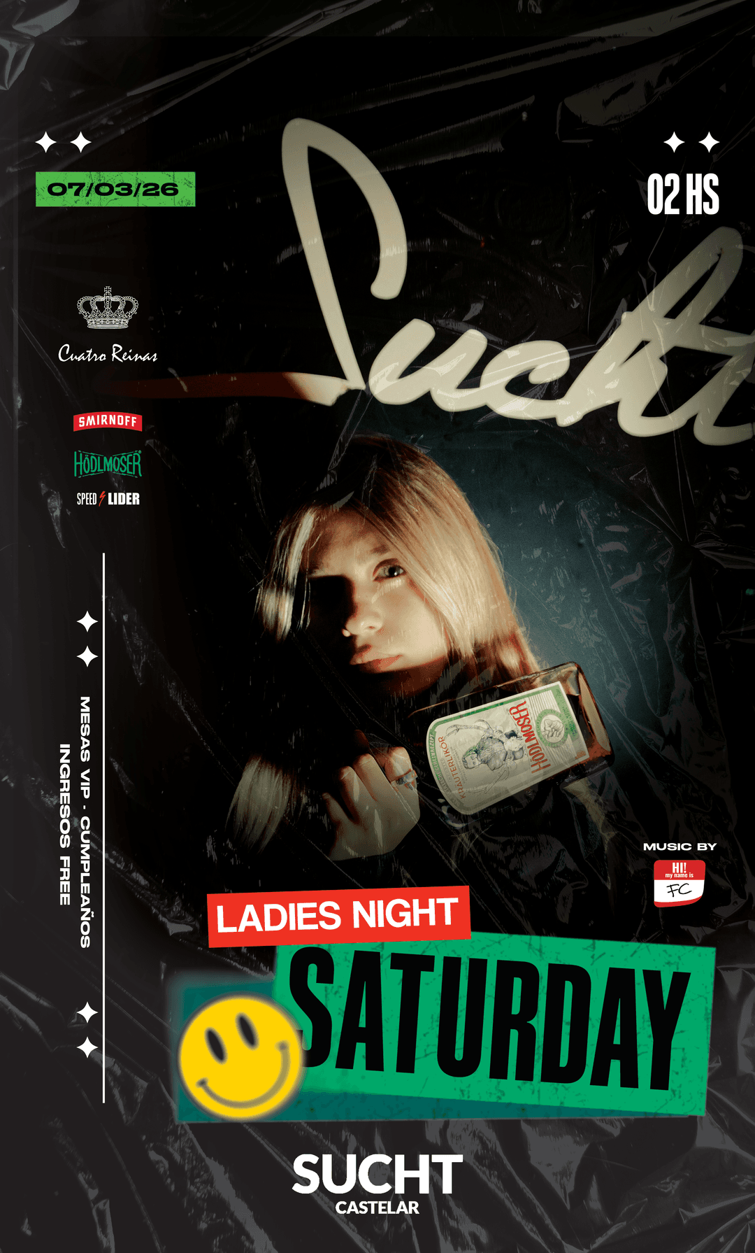 Flyer de 07.03 #LadiesNight by Cuatro Reinas