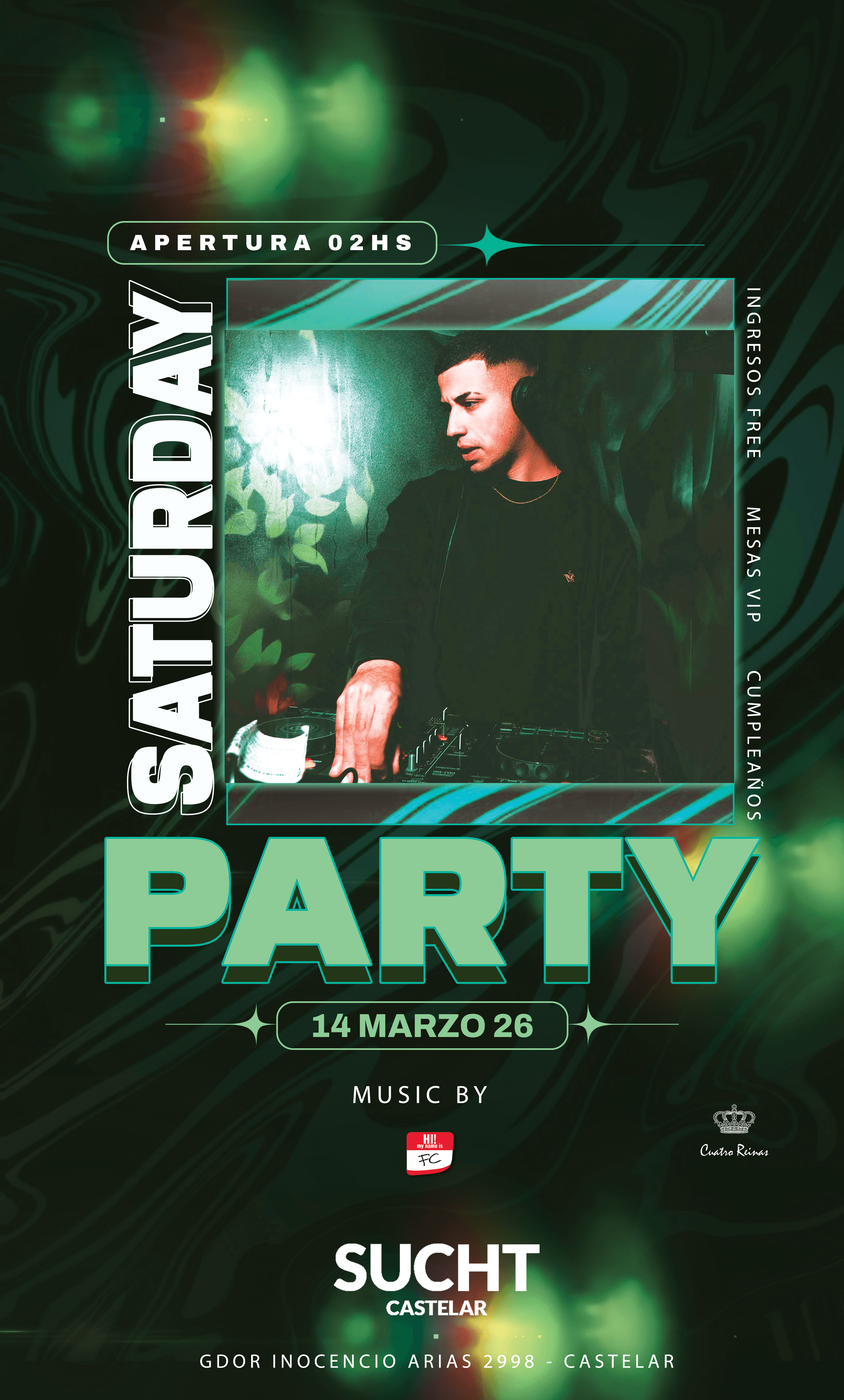 Flyer de 14.03 #SATURDAYPARTY 